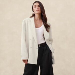 Banana Republic Alix Oversized Italian Satin Blazer